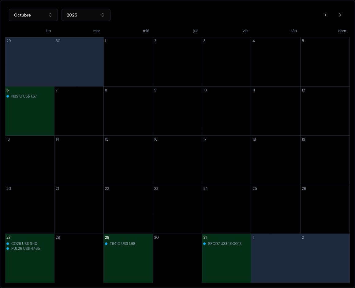 Imagen de calendario exportada